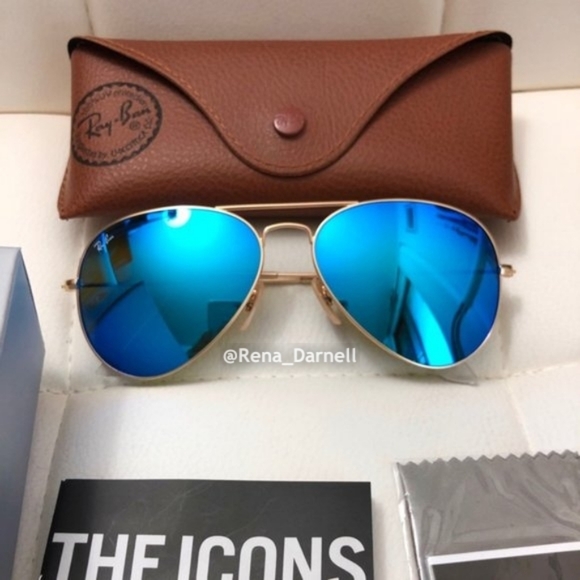 Ray-Ban Aviator RB3025 Blue Mirror New - Picture 7 of 14